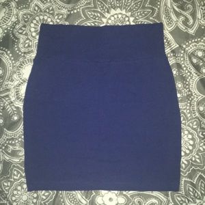 Solid navy blue pencil skirt